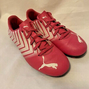 Puma Big Kids Size 4 Tacto II Fg Junior Glow Pink Soccer Cleats Shoes